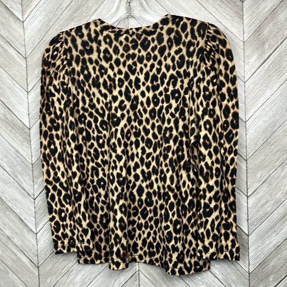 A.L.C. Karlie Leopard Print Long Sleeve Top Size M - Picture 5 of 10